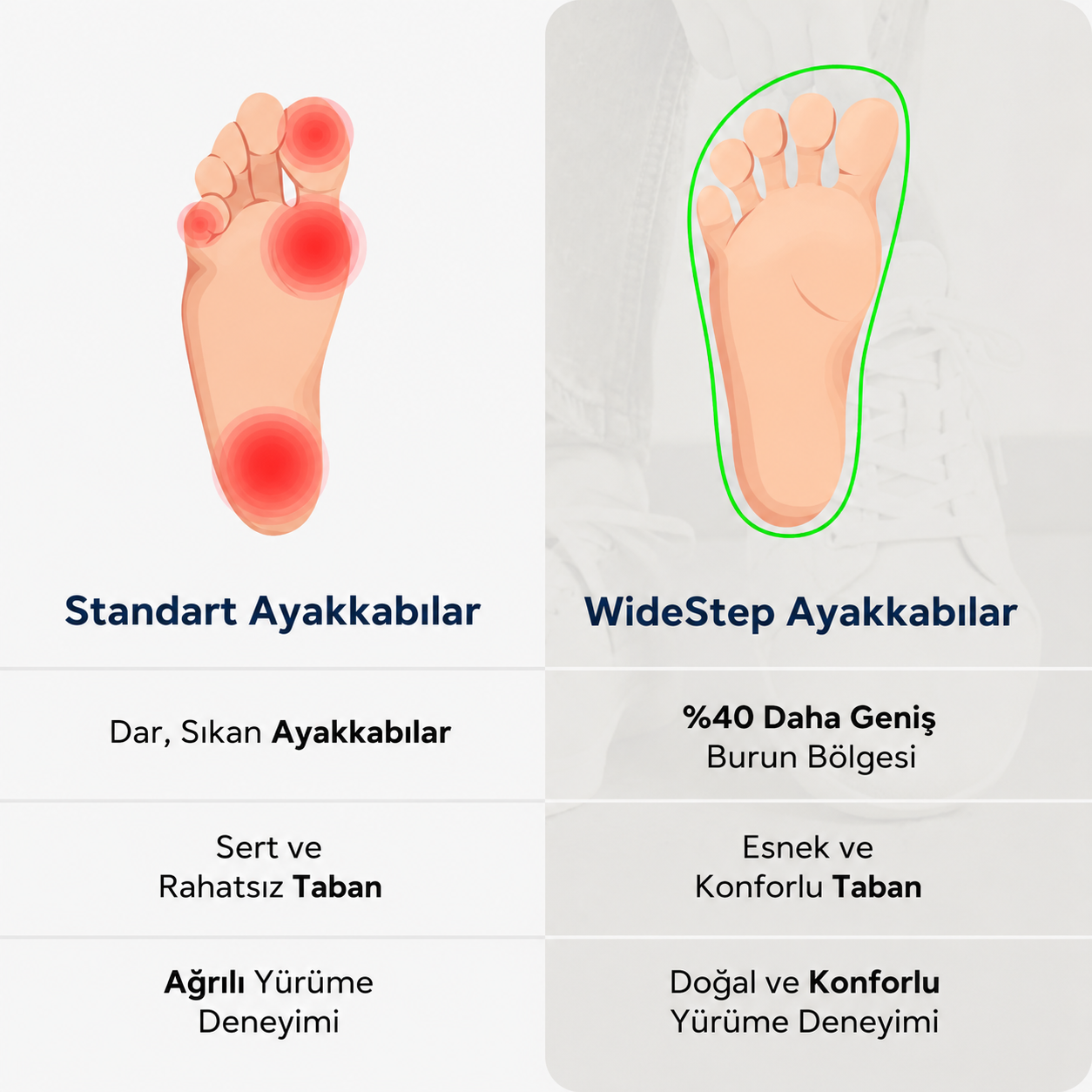 WideStepTr™  Flex Pro | Ağrısız ve Konforlu Yürüyüş Deneyimi